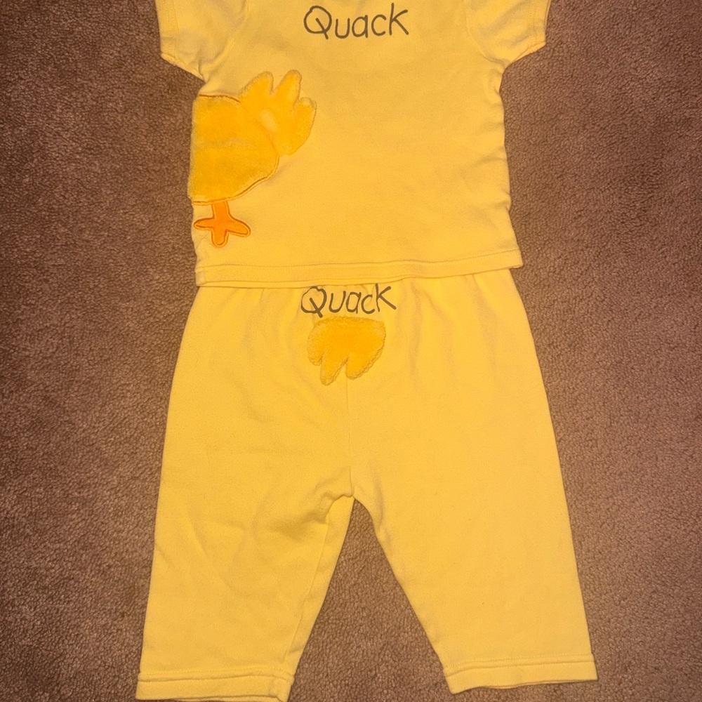 Mud Pie Yellow Baby Top with Duckling Theme - Picture 6 of 9